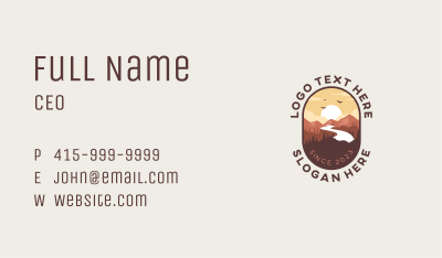Mountain Peak Tourism Business Card Image Preview