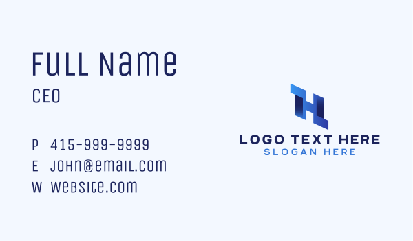 Technology Digital Letter H Business Card Design Image Preview
