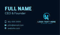 Liquid Water Letter H Business Card Image Preview