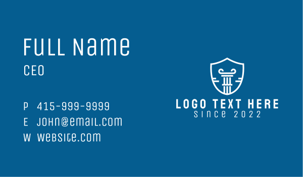 Shield Pillar Security  Business Card Design Image Preview