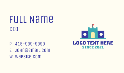 Castle Turret Playground Business Card
