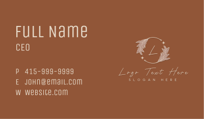 Elegant Herb Wreath Business Card Image Preview