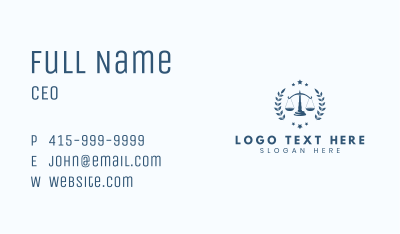 Laurel Law Scale Business Card Image Preview