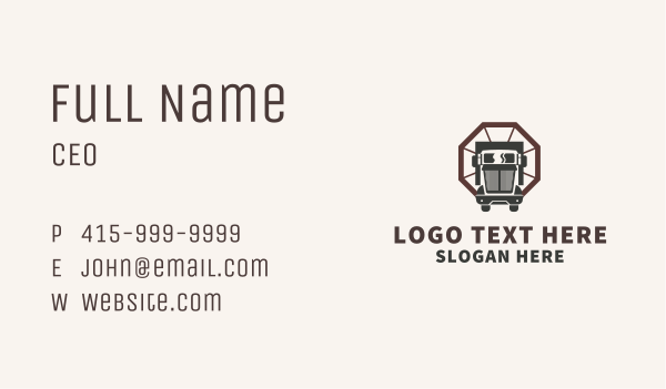 Mover Truck Company Business Card Design Image Preview
