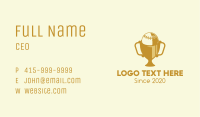 Gold Baseball Championship Trophy Business Card Image Preview