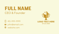 Gold Baseball Championship Trophy Business Card Design