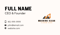Mountain Quarry Excavator Business Card Image Preview