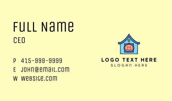 Toddler Daycare Center Business Card Design Image Preview