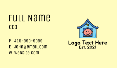 Toddler Daycare Center Business Card