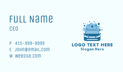 Car Wash Cleaning Business Card