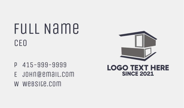 Modern Cargo Storage  Business Card Design Image Preview