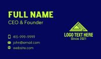 Futuristic Neon Triangle Business Card Image Preview