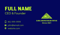 Futuristic Neon Triangle Business Card Image Preview