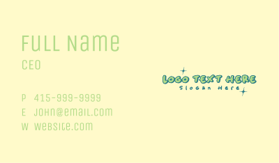 Cute Quirky Sparkle  Business Card Image Preview