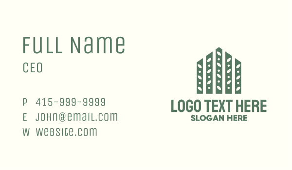 Fence Greenhouse Business Card Design