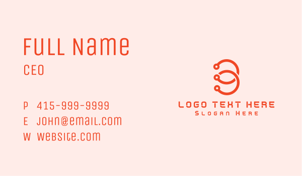 Circuit Ring Number 3  Business Card Design Image Preview