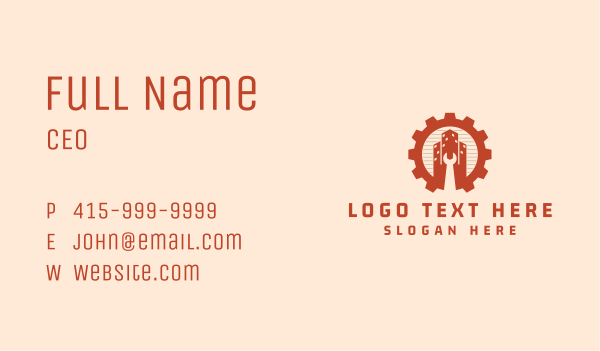 Cog Wrench Building  Business Card Design Image Preview