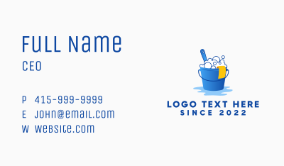 Housekeeping Cleaning Bucket Business Card