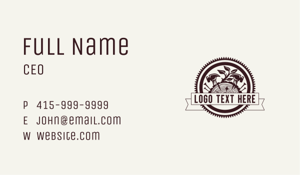 Lumber Hammer Carpentry Business Card Design Image Preview