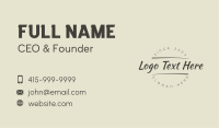 Cool Handwritten Wordmark Business Card Design