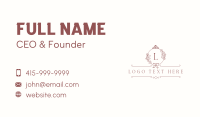 Crown Ribbon Wreath Business Card Design