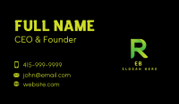 Green Letter R Business Card Image Preview