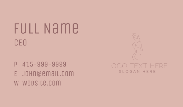 Feminine Woman Body Business Card Design Image Preview