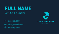 Blue Flame Element Business Card Design