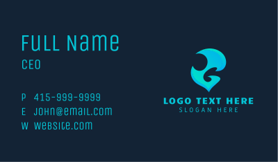 Blue Flame Element Business Card Image Preview
