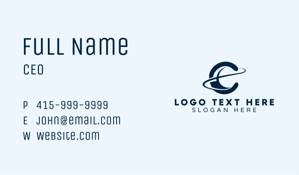 Courier Logistics Swoosh Letter C Business Card Design Image Preview