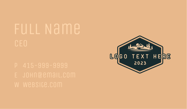 Mountain Nature Park Business Card Design Image Preview