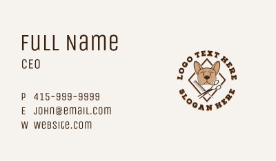 Dog Pet Grooming Business Card Image Preview