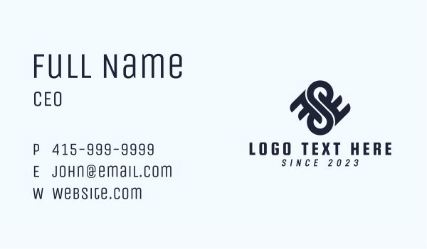 Airline Company F & S Monogram Business Card Design Image Preview