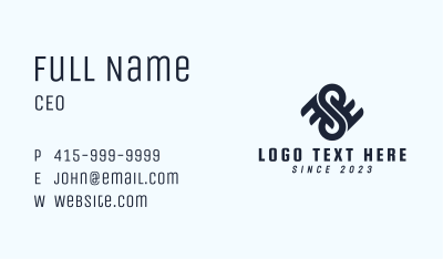 Airline Company F & S Monogram Business Card Image Preview