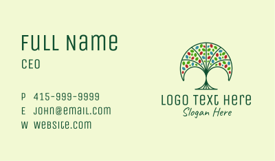 Nature Fan Tree  Business Card Image Preview