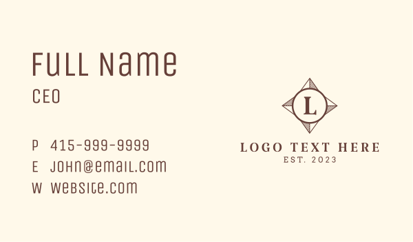 Direction Compass Letter Business Card Design Image Preview