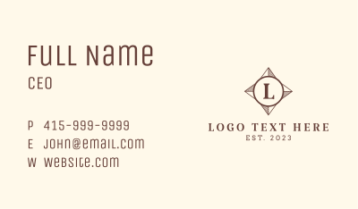 Direction Compass Letter Business Card Image Preview