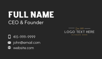 Luxury Business Line Wordmark Business Card Design