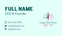 Flower Yoga Pose  Business Card Image Preview