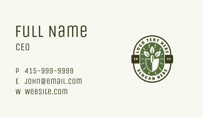 Garden Leaves Shovel Business Card Image Preview