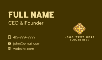 Golden Cross Crucifix Business Card Design