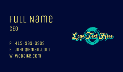 Graffiti Paint Wordmark Business Card Image Preview