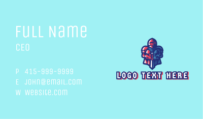 Gamer Soldier Avatar  Business Card Image Preview