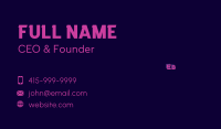 Pink Retro Wordmark Business Card Image Preview