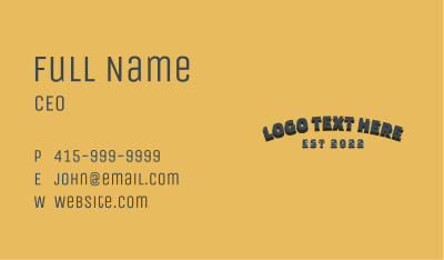 Curved Pub 3D Wordmark Business Card Image Preview