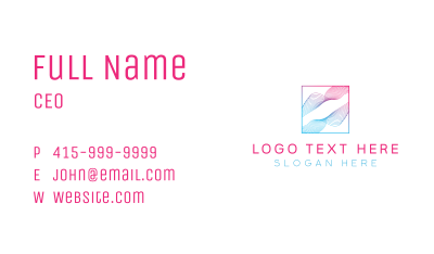 Generic Wave Company Business Card Image Preview