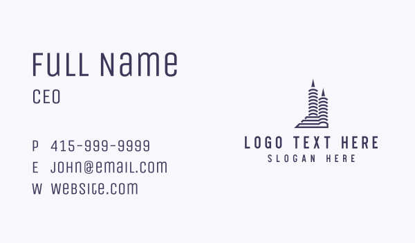 Real Estate Building Tower Business Card Design Image Preview
