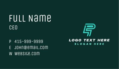 Generic Letter P Business Business Card Image Preview