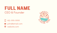 Sea Sunset Travel Business Card Image Preview