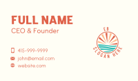 Sea Sunset Travel Business Card Image Preview